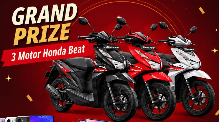 Grand prize: 3 motor Honda Beat